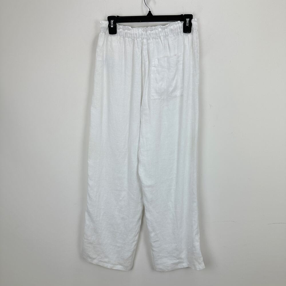 J.Crew Petite Soleil Pant Linen Pull on Relaxed White Small petite - Picture 7 of 9